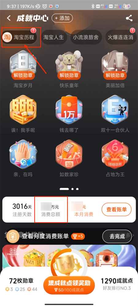 天猫账单总消费怎么查询
