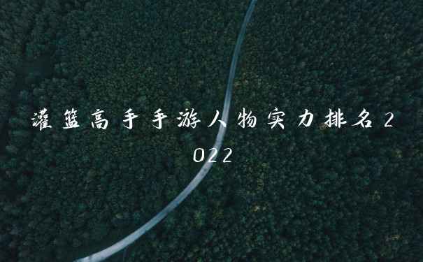 灌篮高手手游人物实力排名2022