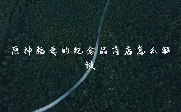 原神稻妻的纪念品商店怎么解锁
