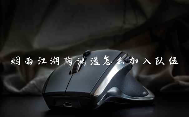 烟雨江湖陶渊溢怎么加入队伍