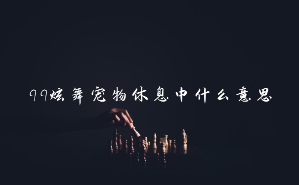 qq炫舞宠物休息中什么意思