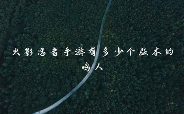 火影忍者手游有多少个版本的鸣人