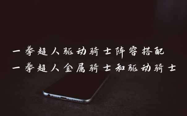 一拳超人驱动骑士阵容搭配 一拳超人金属骑士和驱动骑士