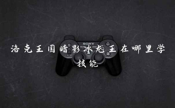 洛克王国暗影冰龙王在哪里学技能
