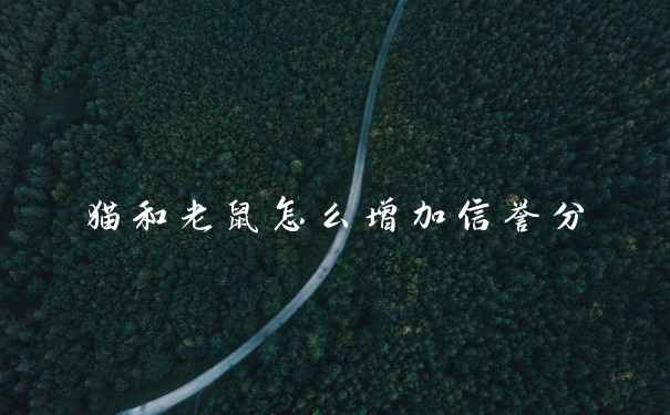 猫和老鼠怎么增加信誉分