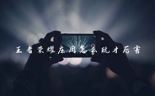 王者荣耀庄周怎么玩才厉害