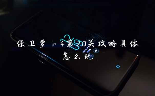 保卫萝卜4第20关攻略具体怎么玩