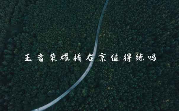 王者荣耀橘右京值得练吗