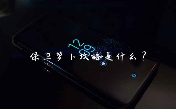 保卫萝卜攻略是什么？