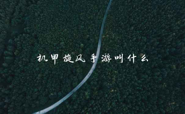 机甲旋风手游叫什么