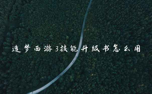 造梦西游3技能升级书怎么用