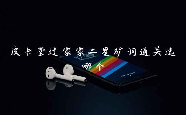 皮卡堂过家家二星矿洞通关选哪个