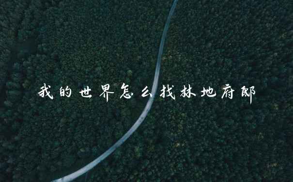 我的世界怎么找林地府邸