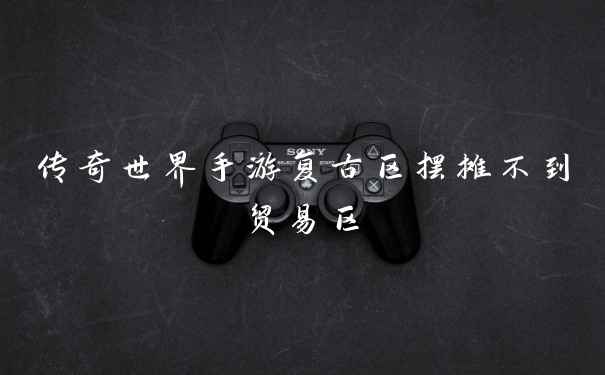 传奇世界手游复古区摆摊不到贸易区