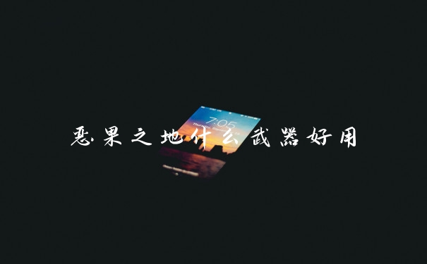 恶果之地什么武器好用