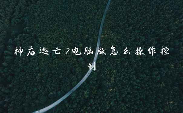 神庙逃亡2电脑版怎么操作控制
