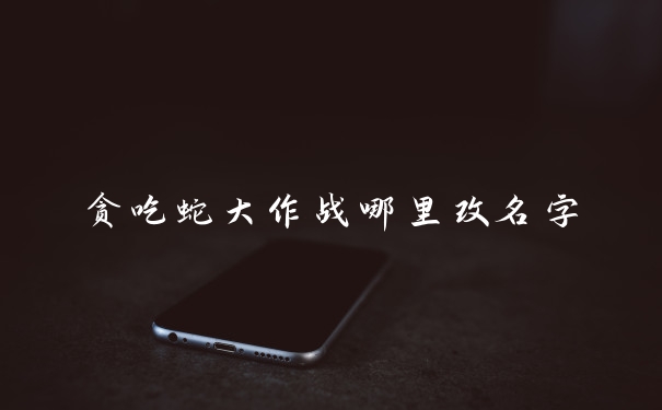 贪吃蛇大作战哪里改名字