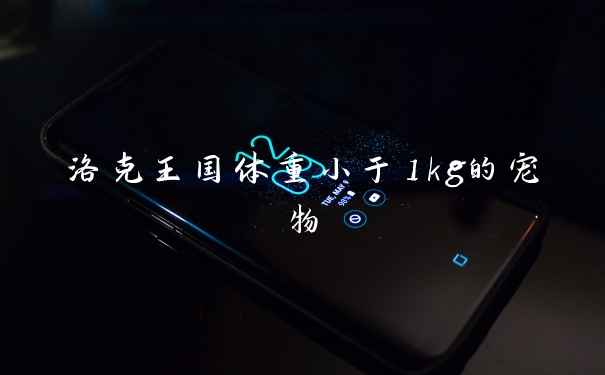 洛克王国体重小于1kg的宠物