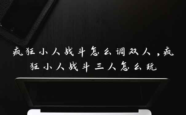 疯狂小人战斗怎么调双人,疯狂小人战斗三人怎么玩