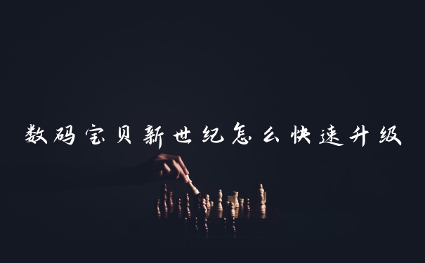 数码宝贝新世纪怎么快速升级