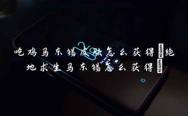 吃鸡马东锡皮肤怎么获得(绝地求生马东锡怎么获得)