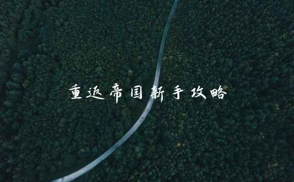 重返帝国新手攻略