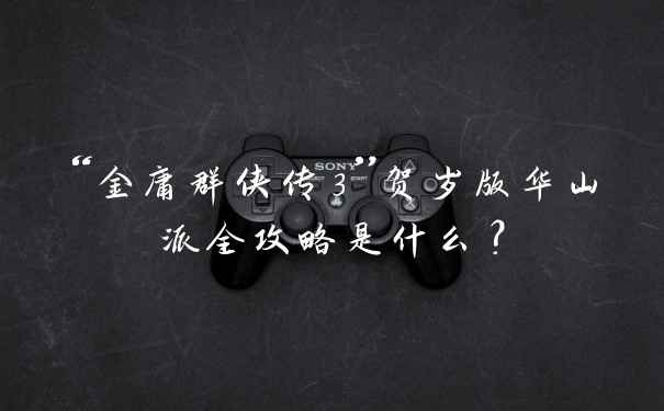 “金庸群侠传3”贺岁版华山派全攻略是什么？