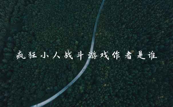 疯狂小人战斗游戏作者是谁