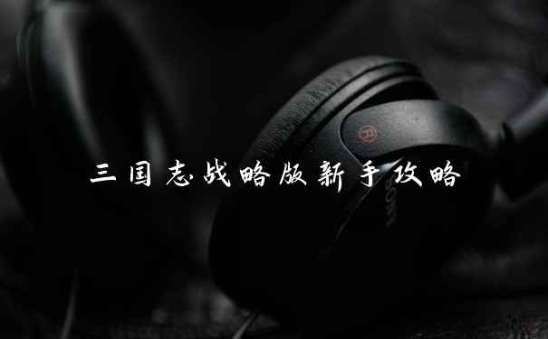 三国志战略版新手攻略