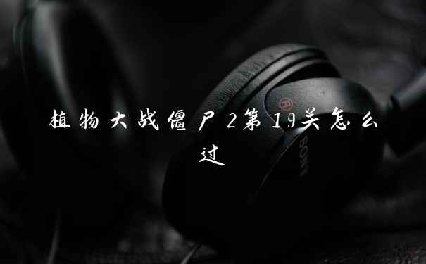 植物大战僵尸2第19关怎么过