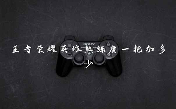 王者荣耀英雄熟练度一把加多少