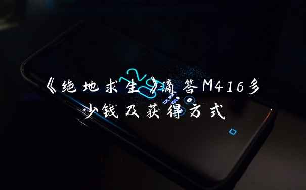 《绝地求生》滴答M416多少钱及获得方式