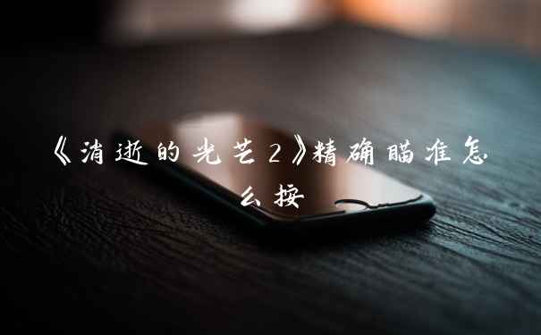 《消逝的光芒2》精确瞄准怎么按