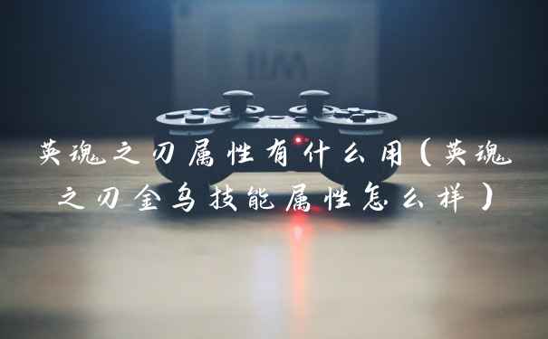 英魂之刃属性有什么用（英魂之刃金乌技能属性怎么样）