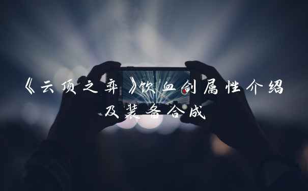 《云顶之弈》饮血剑属性介绍及装备合成