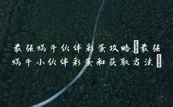 最强蜗牛伙伴彩蛋攻略(最强蜗牛小伙伴彩蛋和获取方法)