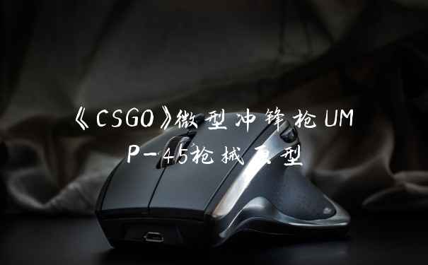 《CSGO》微型冲锋枪UMP-45枪械原型