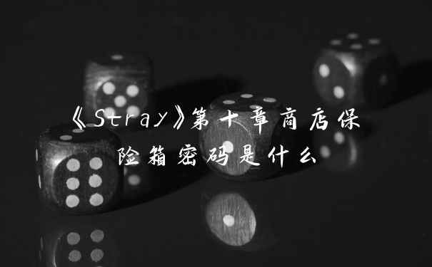 《Stray》第十章商店保险箱密码是什么