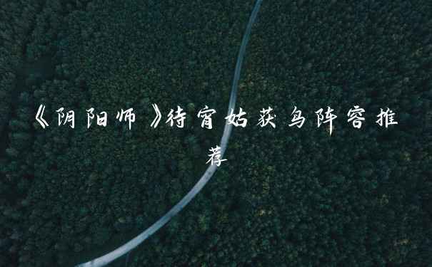 《阴阳师》待宵姑获鸟阵容推荐