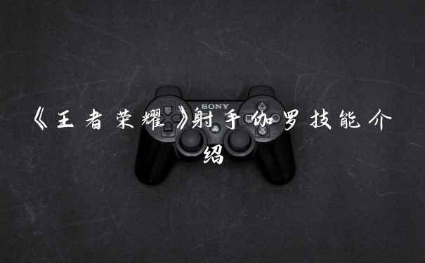 《王者荣耀》射手伽罗技能介绍