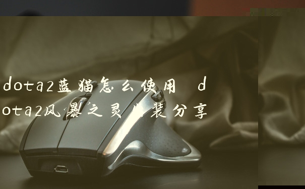 dota2蓝猫怎么使用 dota2风暴之灵出装分享