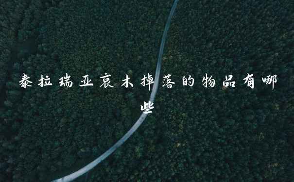 泰拉瑞亚哀木掉落的物品有哪些