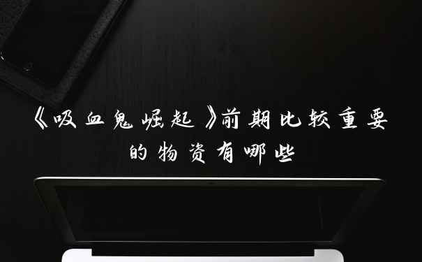 《吸血鬼崛起》前期比较重要的物资有哪些