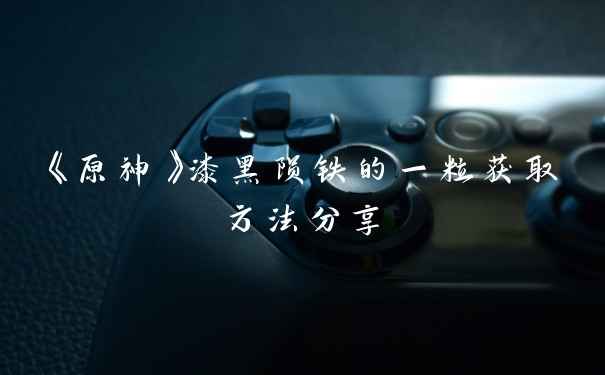 《原神》漆黑陨铁的一粒获取方法分享
