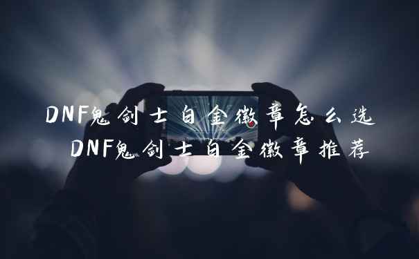 DNF鬼剑士白金徽章怎么选 DNF鬼剑士白金徽章推荐