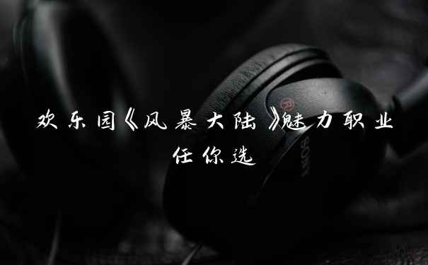 欢乐园《风暴大陆》魅力职业任你选