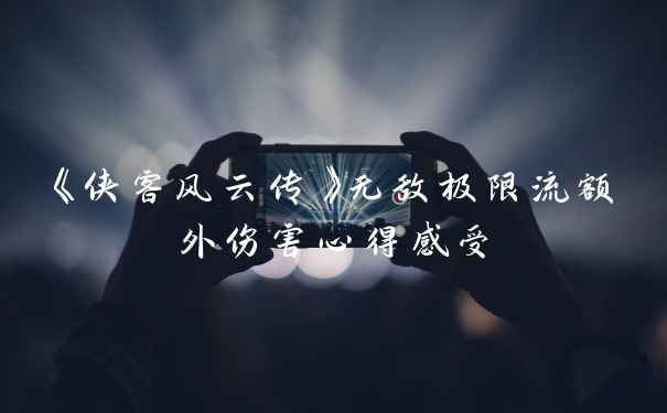 《侠客风云传》无敌极限流额外伤害心得感受