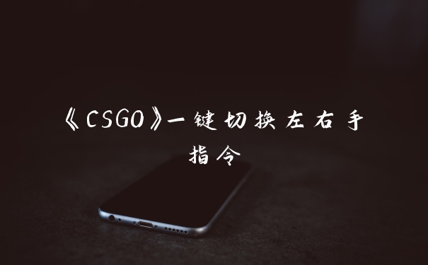 《CSGO》一键切换左右手指令