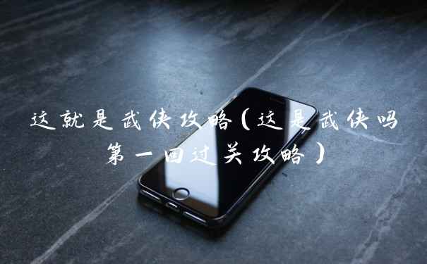 这就是武侠攻略（这是武侠吗第一回过关攻略）