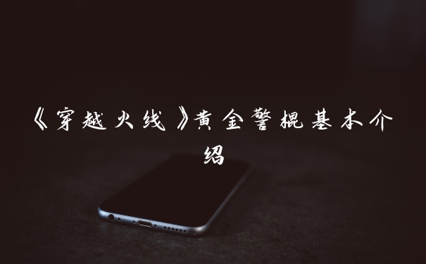 《穿越火线》黄金警棍基本介绍
